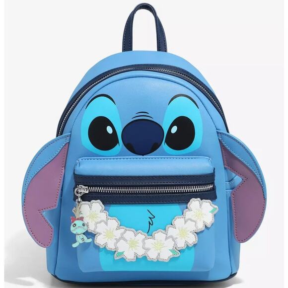 NWT Loungefly Disney Lilo & Stitch Figural Stitch with Lei Mini Backpack main image 10